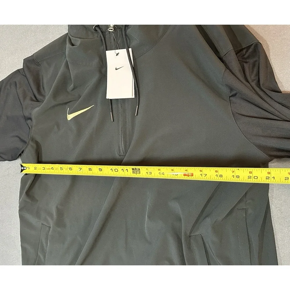 NEW Nike Jacket Mens Pullover Hooded Quarter Zip Black Mesh Size L NWT